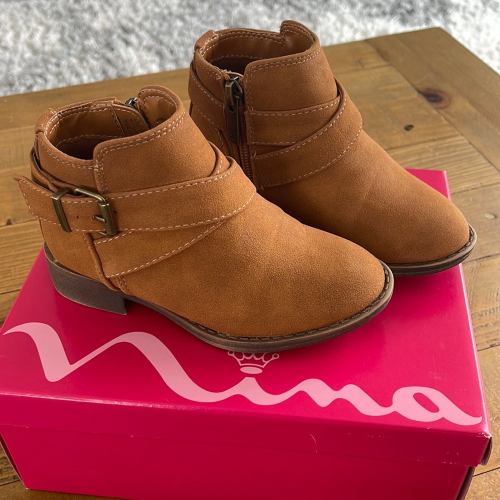 Nina Talori Tan Suede Booties